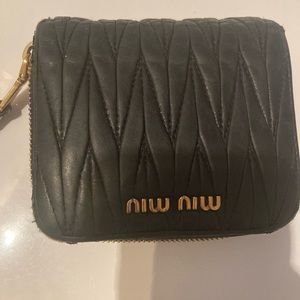 Miu Miu black leather wallet